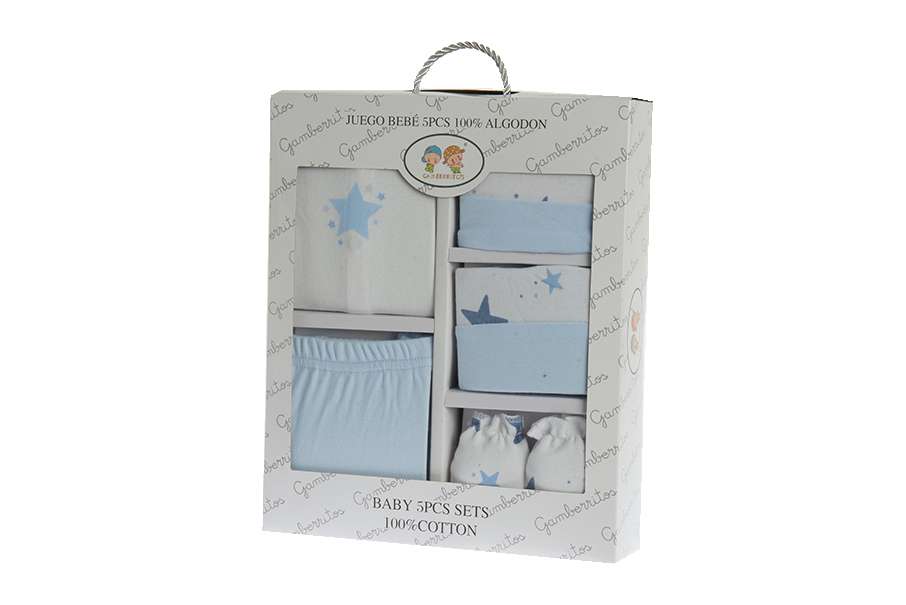 🎁 Pack regalo bebé Gamberritos – Modelo 10734 | Conjunto de 5 piezas 100% algodón ideal para recién nacidos - Imagen 3