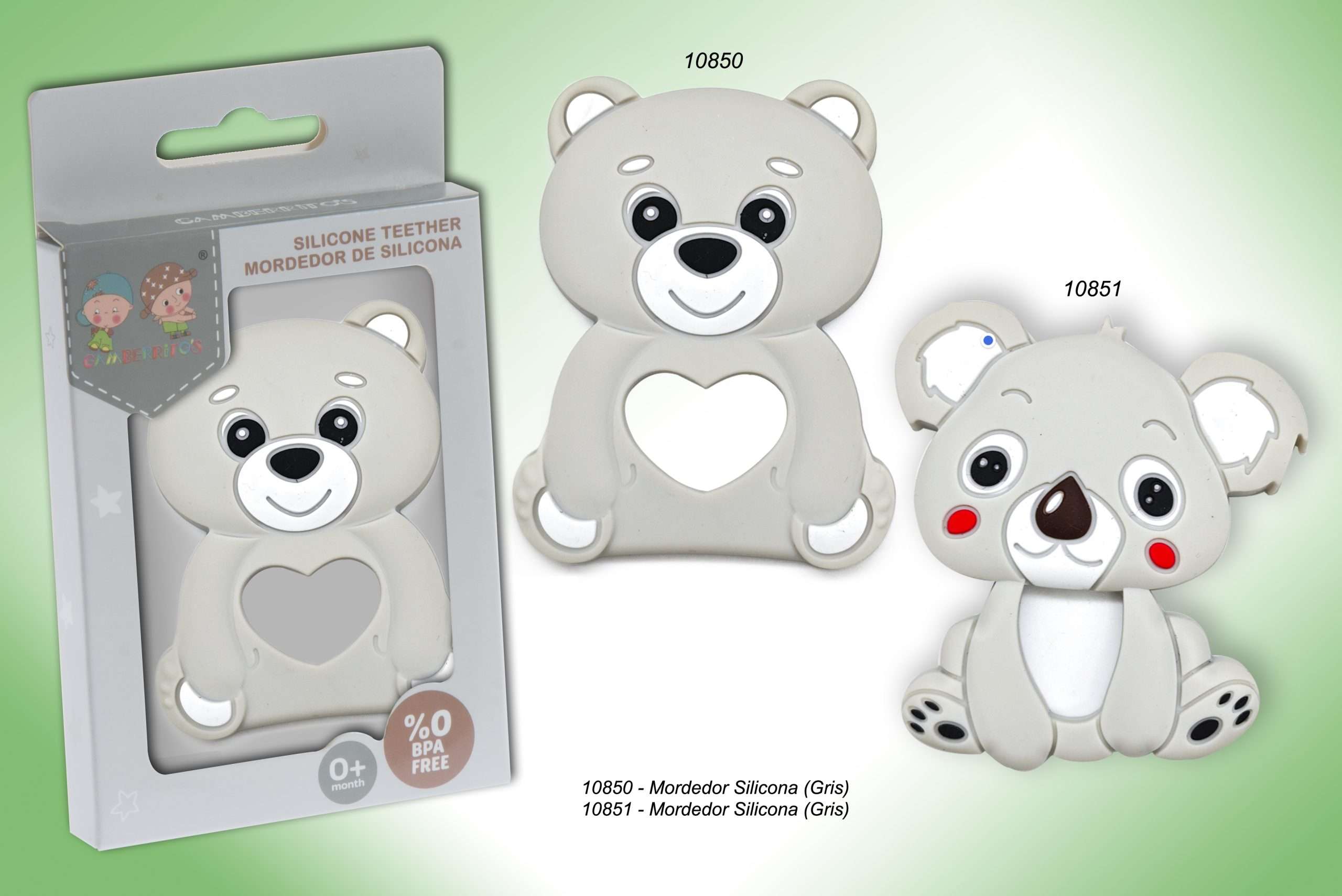 Mordedor de silicona bebé osito y koala Gamberritos