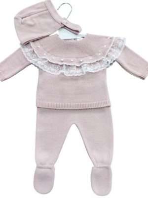 conjunto de punto modelo 7019 talla 1 y 6 meses