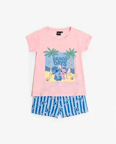 pijama disney de niña modelo stitch beach days 63253 - Imagen 3