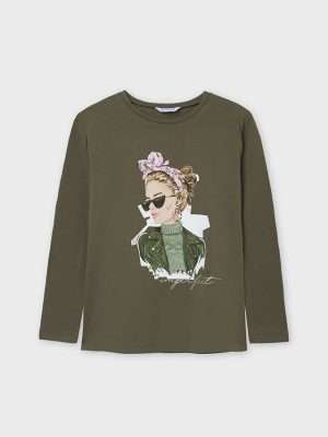 camiseta manga larga niña mayoral modelo 7090 talla 14 y 16 años